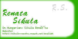 renata sikula business card